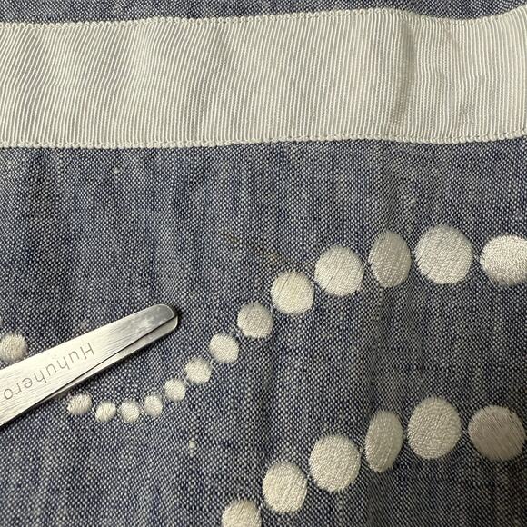 Boden 100% Linen Chambray Embroidered Fit & Flare‎ Sun Dress Sleeveless, Size 8 - Picture 9 of 9